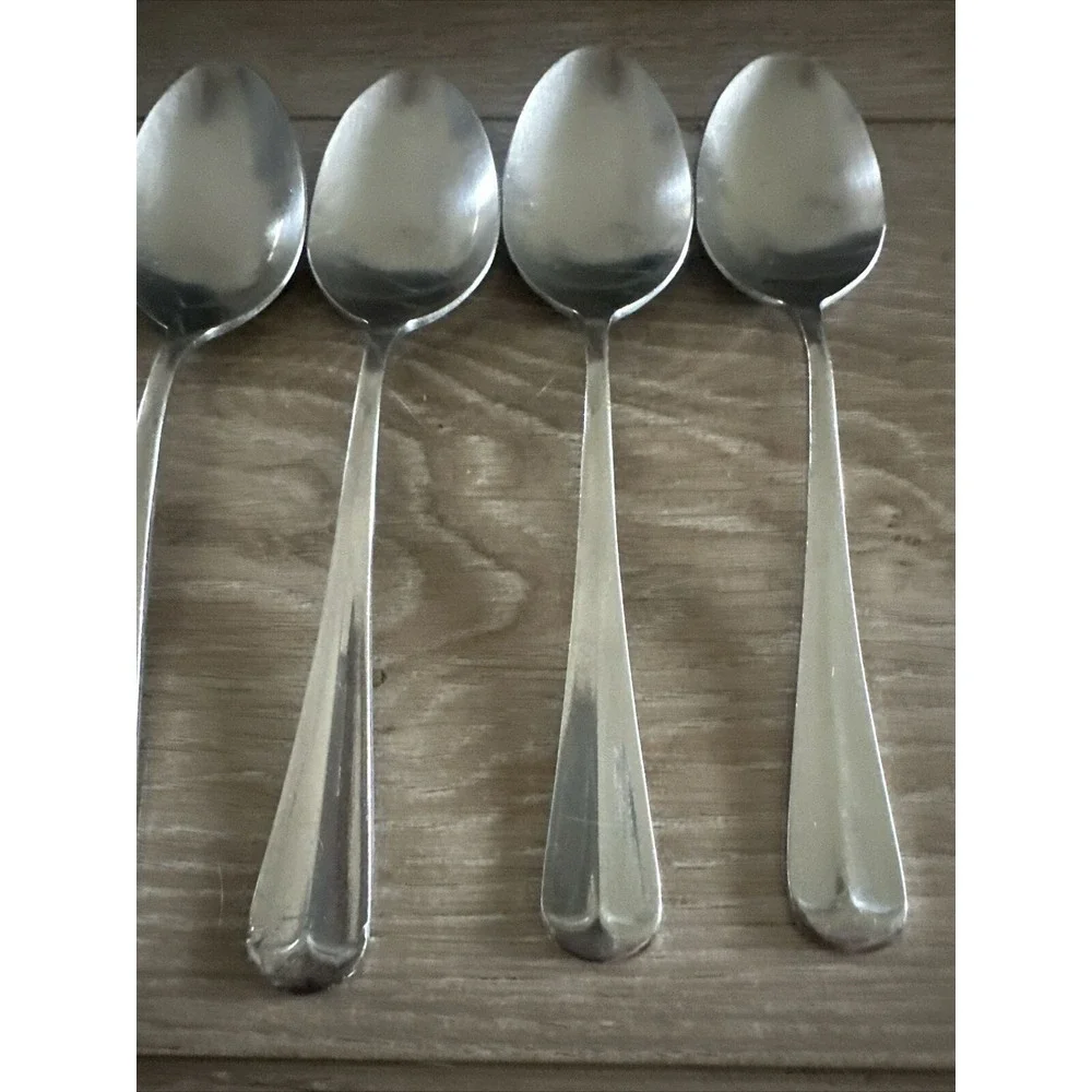5 PCs Supreme by Towle Ashley Stainless Steel Flatware‎ Oval Place Spoons  Korea